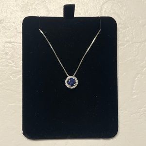 Kay Jewelers Sapphire and Lab-Created Diamonds Pendant